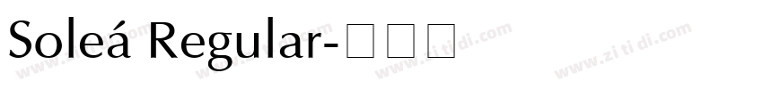 Soleá Regular字体转换